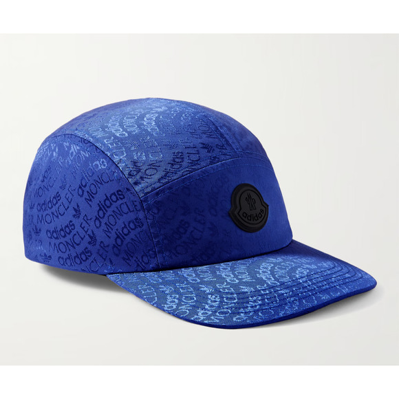Moncler X Adidas Originals Baseball Cap Men's OS Blue Jacquard Strapback Hat NWT - Picture 1 of 15